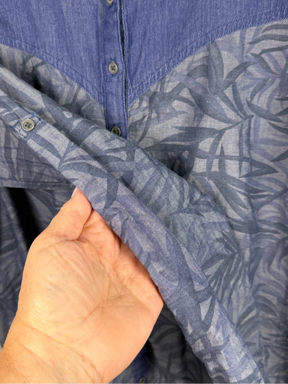 Wrangler Blue Western Button Down Shirt Women's L Ranch Rodeo Cowgirl Cotton - Picture 5 of 14